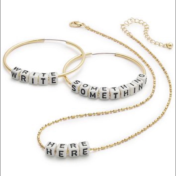 Nwt Interchangeable Charm Hoop Earrings Necklace 20$
